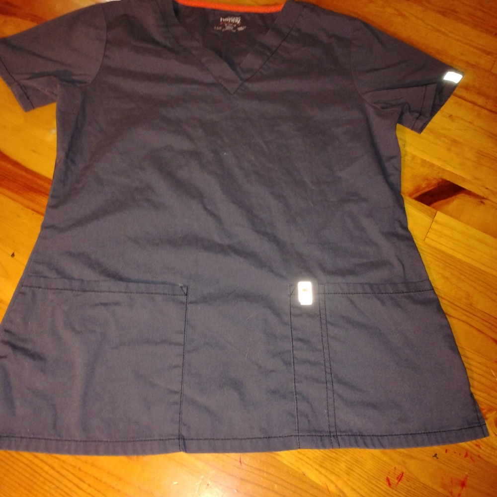 Navy Blue Scrub Top